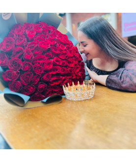101 rose red 55 cm