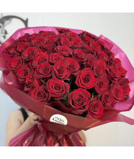 51 RED ROSE 55 CM