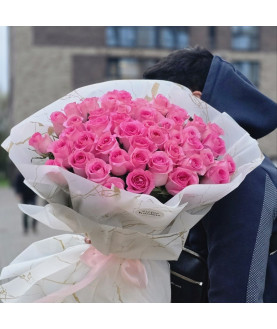 51 PINK ROSE 55 СМ 